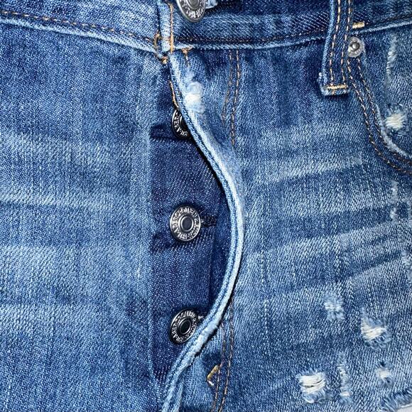 Abercrombie & Fitch High Rise Festival Distressed Denim Short Size 10 - Picture 9 of 16